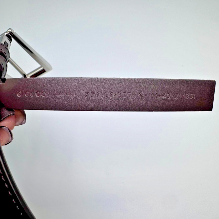 Gucci Reversible Belt with Rectangular Buckle Sty… - image 7