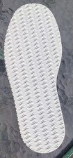Shoe Repair replacement sole, 1 pair, wavy design, 4mm, 332 x 128mm, WHITE
