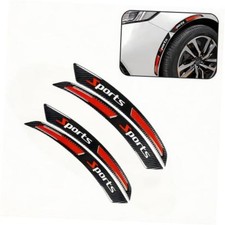 Car Wheel Tires Eyebrow Strips, 12.72  1.58 Inch Sports Style Car 4 PCS Red
