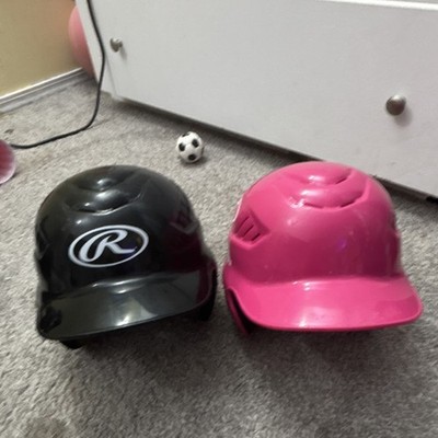 Rawlings Open Face Batting Helmets Black & Pink Baseball Softball