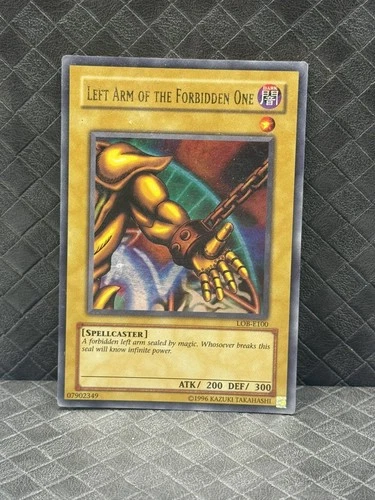 YUGIOH Ultra Rare Left Arm Of The Forbidden One LOB-E100 - Played Condition