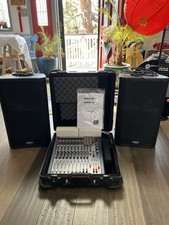 QSC Mixer PA Speaker Carrying Case Cables Pro Audio Studio Live Package