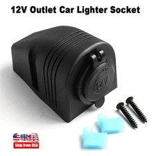Car Boat Cigar Lighter Socket Surface Power Plug Outlet Mount Base Accessories