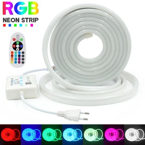 Neon COB LED Streifen 220V 230V Stripe Flex Schlauch Lichtband Außen Beleuchtung