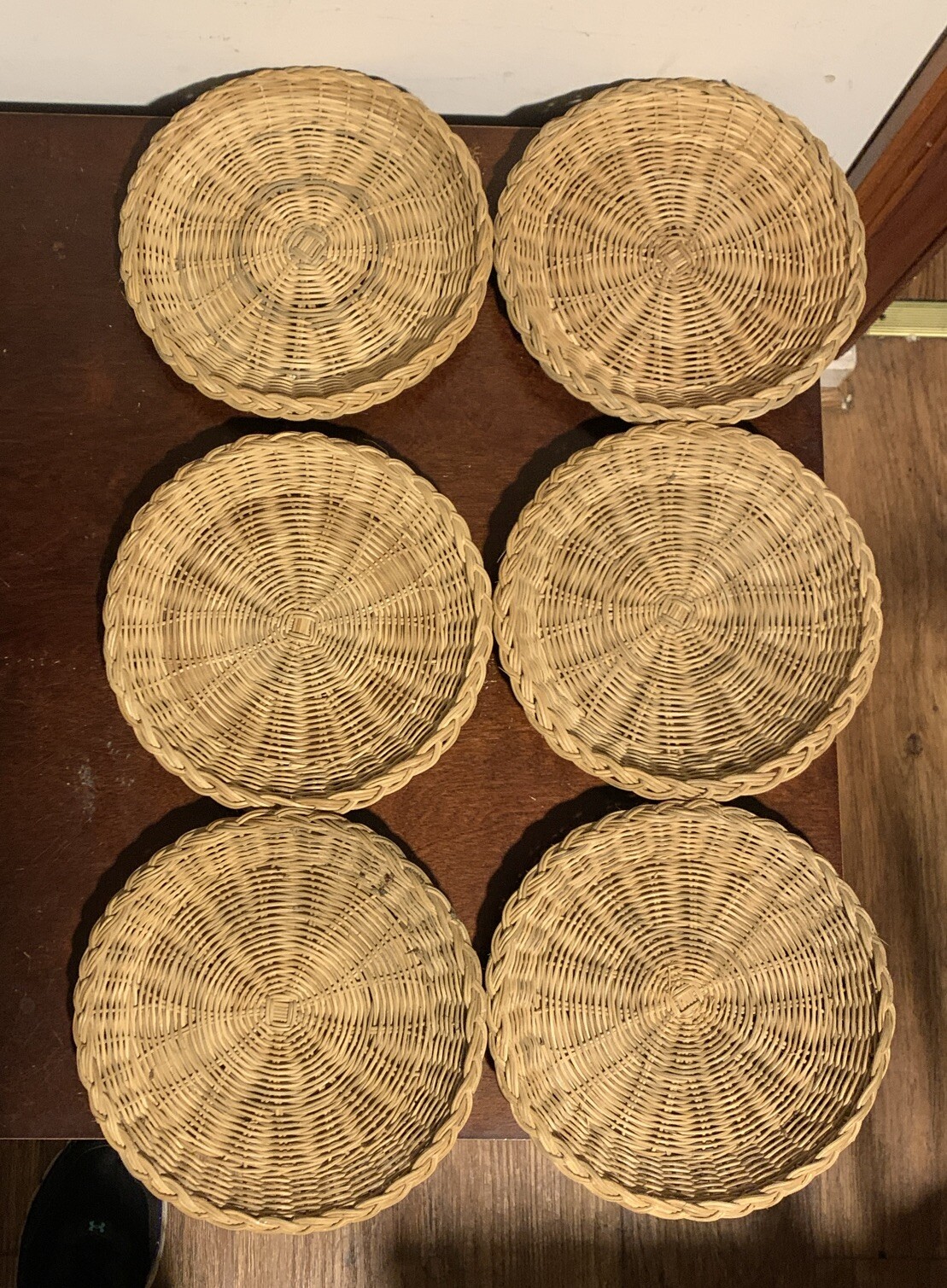 Vintage Lot Of 6 Wicker Paper Plate Holders eBay