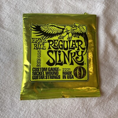 Ernie Ball 2221 Regular Slinky Electric Guitar Strings 10-46 New Sealed