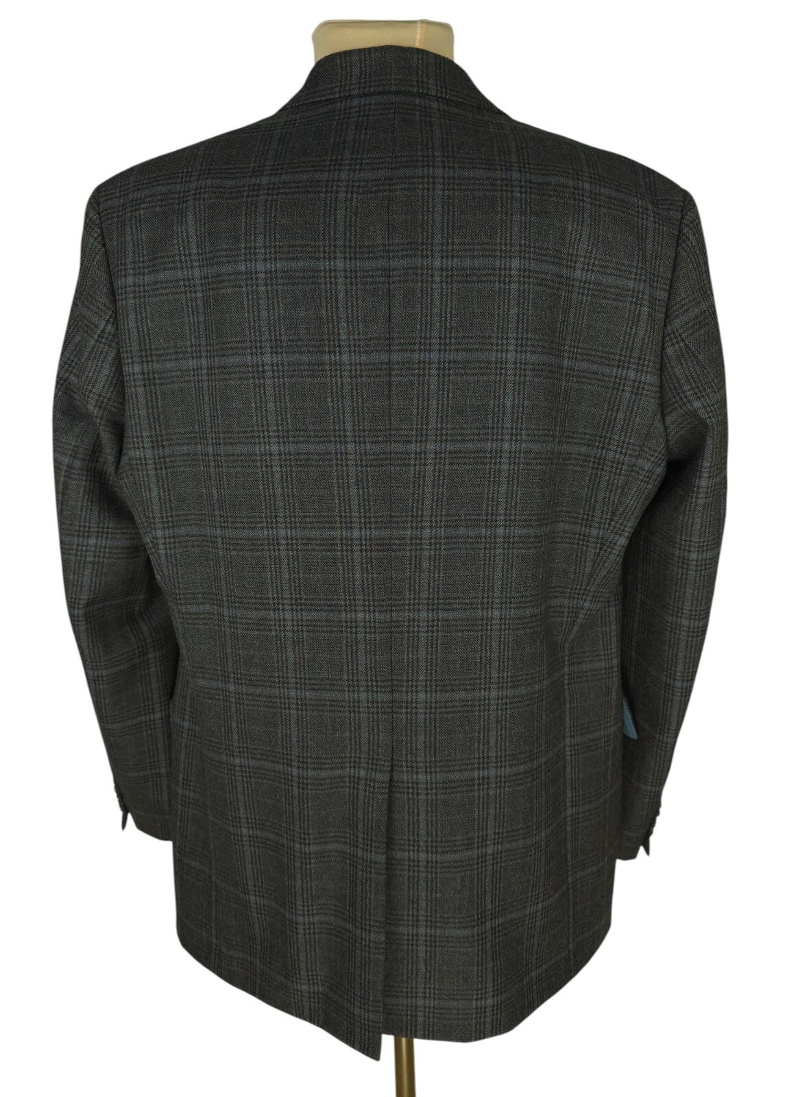 Boss Hugo Boss Mens Brown Check Plaid Wool Blazer Jacket EU 56 (XXXL) thumbnail 3