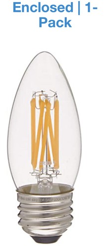 Cree Lighting B11 Candelabra Clear Glass Filament Post LED Light 75W Equivalent - Picture 8 of 12