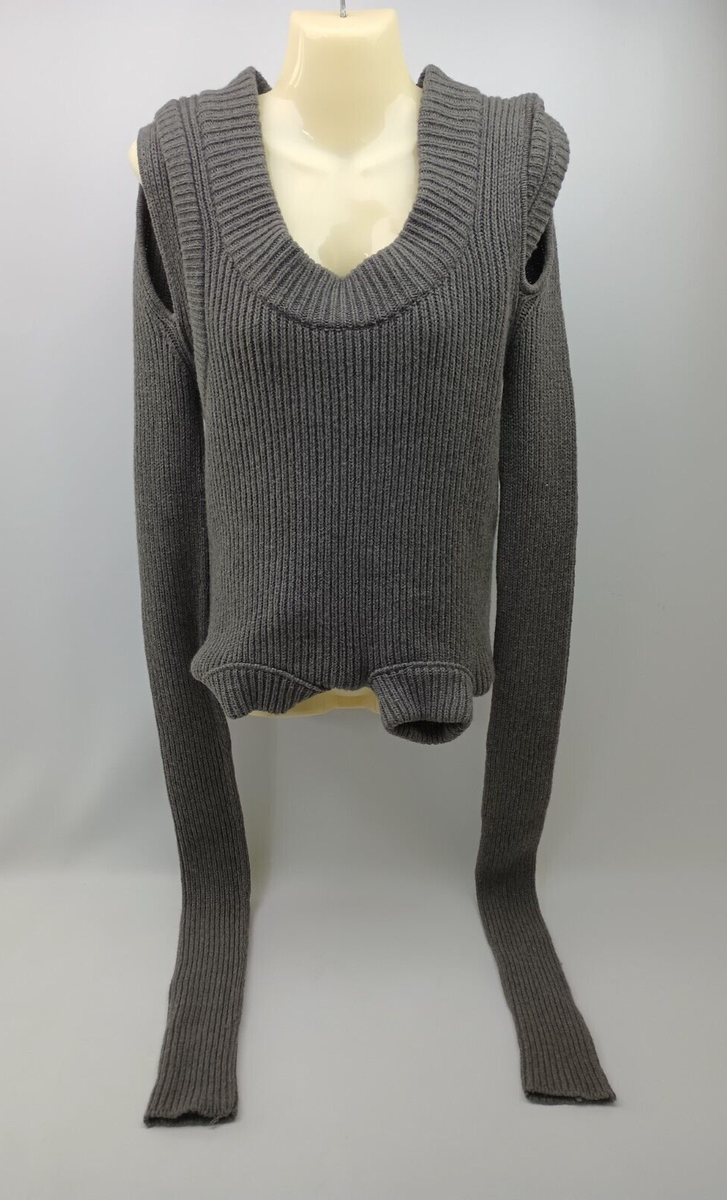 Rick Owens Women's Banana Knit Sweater FW21 Gethsemane Grey Rick Owens Women's Banana Knit Sweater FW21 Gethsemane Grey