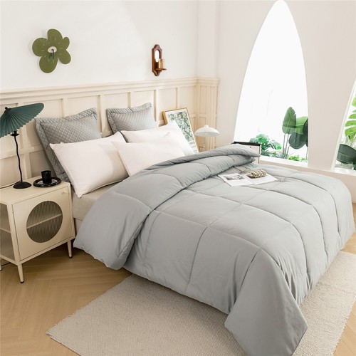 Box Stitched Style Down Alternative Comforter 300 GSM Fill,Size: Queen/ king - 第 11/25 張圖片