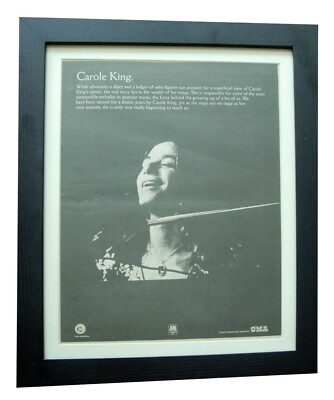 CAROLE KING+Tapestry+Music+POSTER+AD+RARE ORIGINAL 1971+FRAMED+FAST GLOBAL SHIP