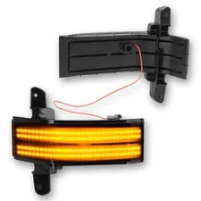 2014-2019 For Chevrolet Silverado Sierra Smoked LED Side Mirror Turn Signal Lamp