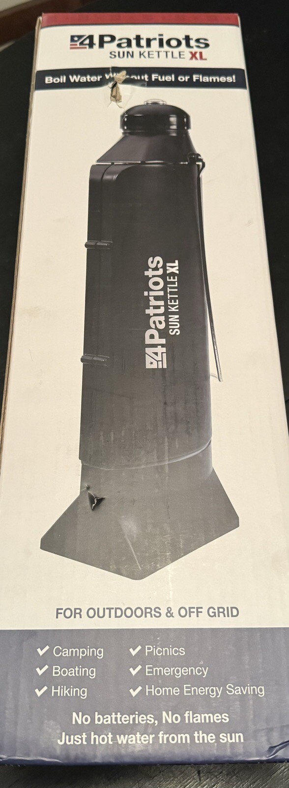 NEW 4Patriots XL Sun Kettle Rocket Solar Thermos Cooker Water Heater 4 Survival 810026141690 eBay