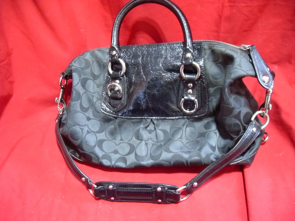Cartera Coach Ashley F15443 Signature negra jacquard satén #3823 Foto 4 de 4