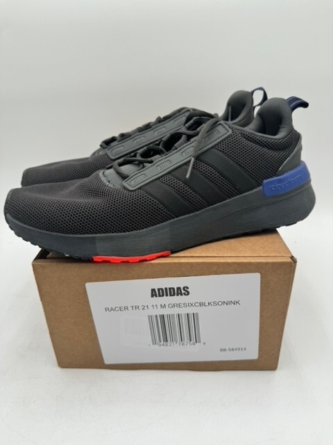 ADIDAS MEN'S RACER TR21 TRAIL RUNNING SHOES GREY BLACK SONIC INK