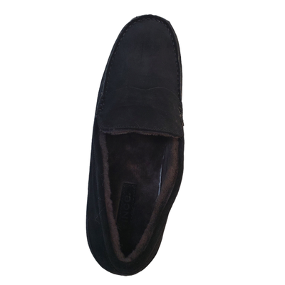 Vince Mens Gibson Suede Leather Slip On Sheepskin Fur lined  display picture 2