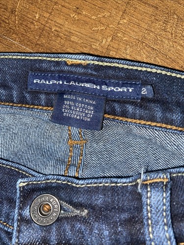 Ralph Lauren Jeans Womens 28 Tribeca 114 Blue Label Original Dark Denim Sport - Picture 4 of 10