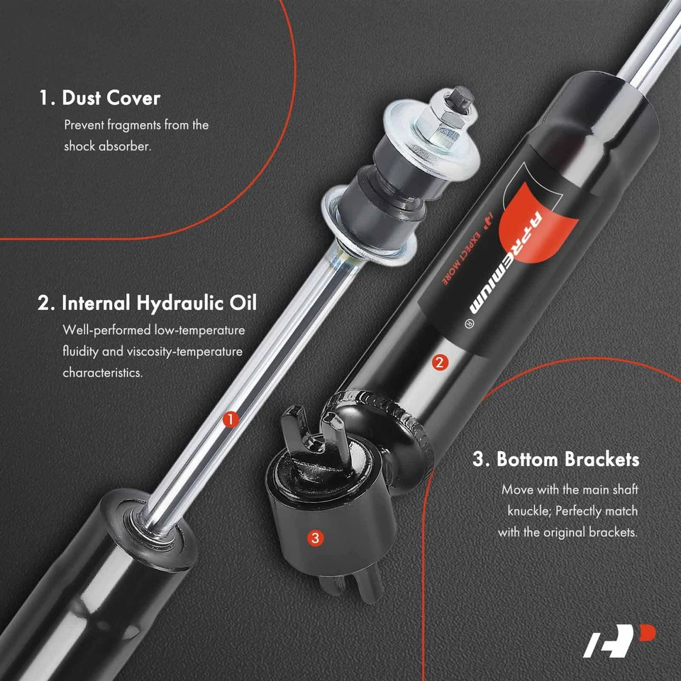 Amortecedor dianteiro A-Premium 2x para Buick Chevy Malibu Dodge Ford GMC Sprint - Imagem 3 de 4