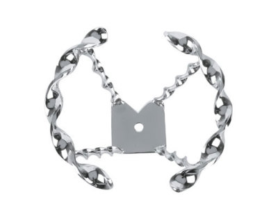 Chrome BlKE BICYCLE HALF FLAT TWlST STEERlNG WHEEL CHROME 
