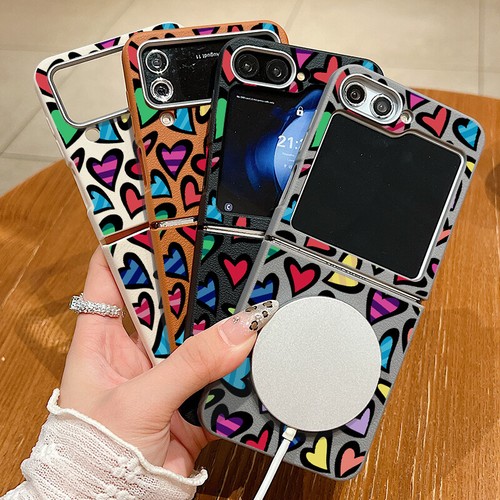 Love Heart Case For Samsung Galaxy Z Flip6 Flip5 4 3 TPU Hybrid Magsafe Cover - Picture 6 of 18