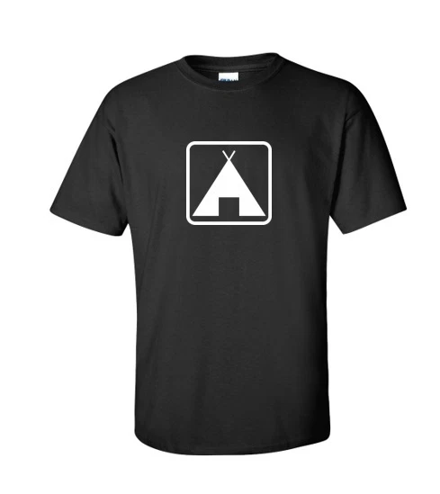 Camping Symbol Icon T-Shirt Cotton Shirt Red Black Navy Royal Tent S - 5XL
Opens in a new window or