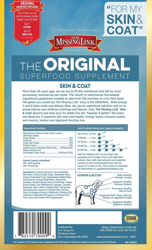 Missing link ultimate skin & cheap coat dog supplement