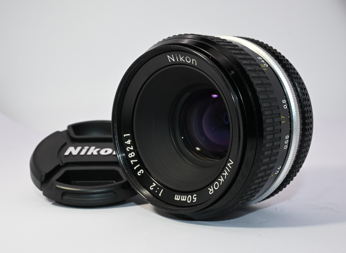 Near MINT]Nikon Ai Nikkor 50mm F2 Standard MF Lens for