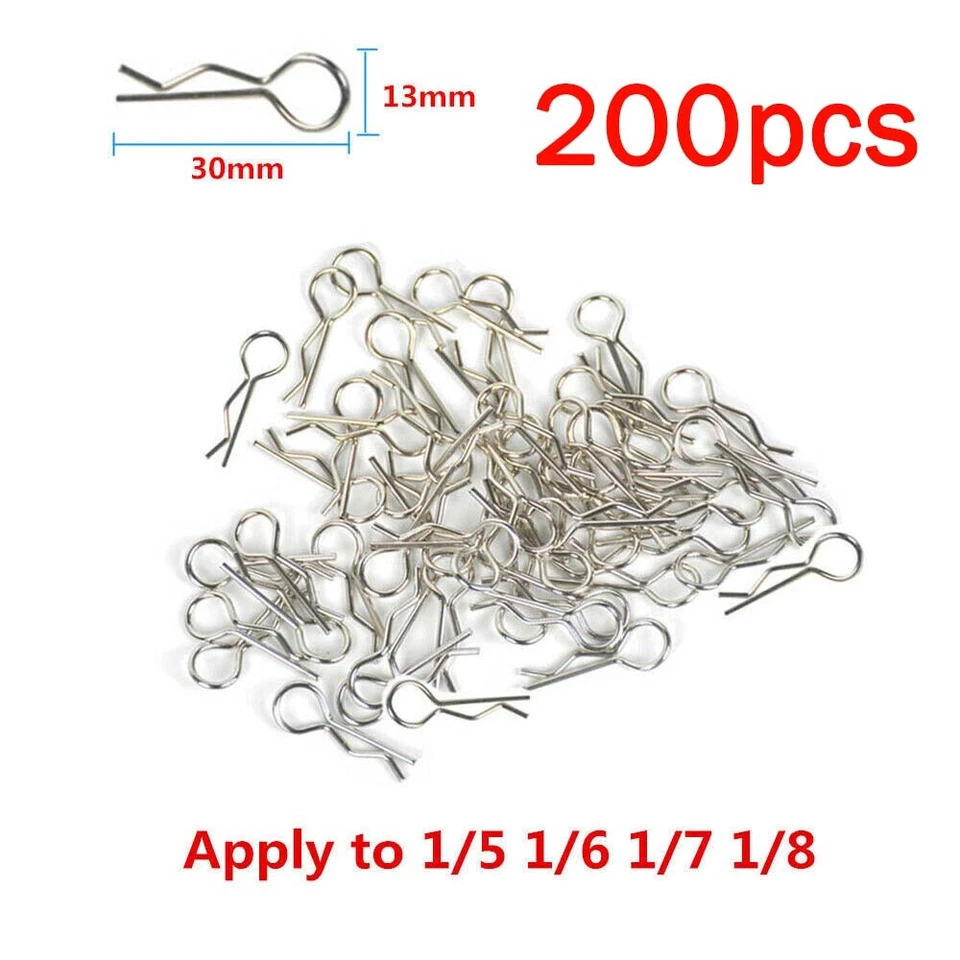 For 1/10 1/8 1/16 RC Cars Parts Shell Body R Buckles Fixed Clips Pins Latch 200X - Image 4 of 4