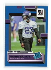 ANDREW BOOTH JR #369 2022 DONRUSS VIKINGS Blue Press Rated Rookie