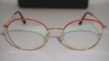 HENRY JULLIEN Eyeglasses HJINSOLEN08 C56C38 Round Red Gold Rim 51 19 135