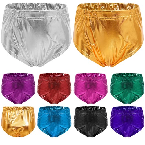 Kids Girl Shorts Stage Performance Briefs Soft Costume Sports Underwear Shiny - Picture 3 of 62
