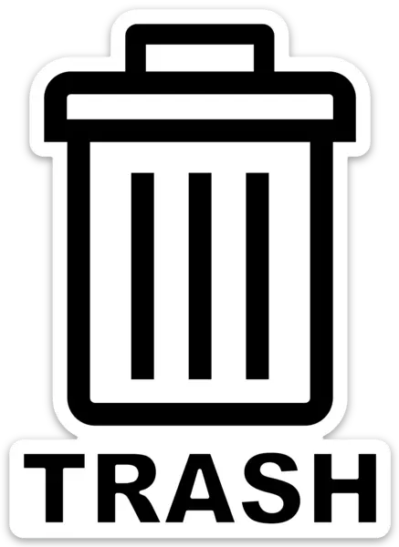 TRASH Symbol Magnet for Trash Receptacle Home Office School Die Cut MAGNET