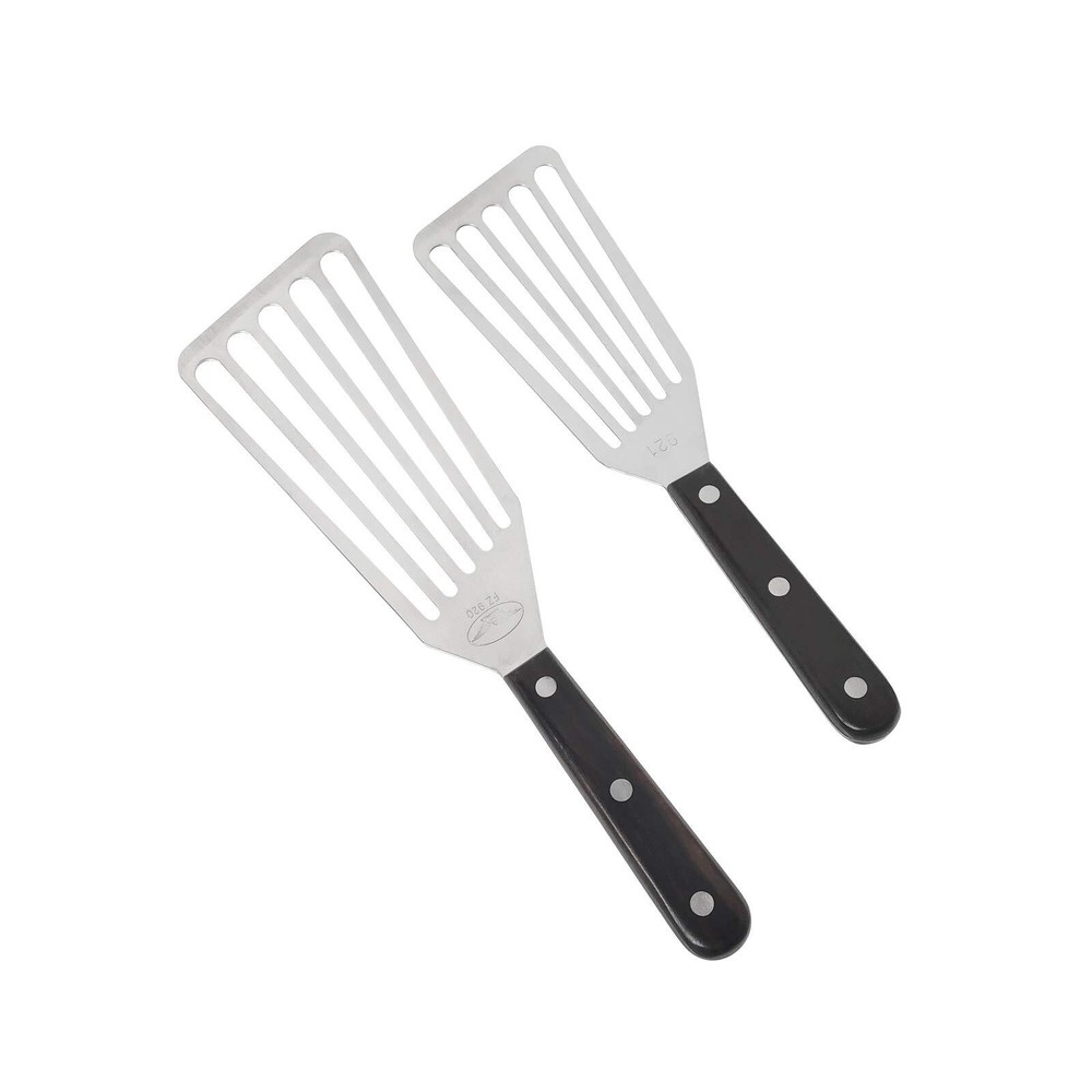 Fish Spatula, 2 Pack Stainless Steel Metal Spatula, Slotted Spatulas for Cooking