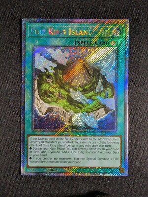 Yugioh - Fire King Island RA03-EN059 1st Edition Platinum Secret Rare NM
