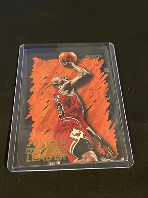 Michael Jordan 96 97 Fleer Hardwood Leader #123 Insert Card