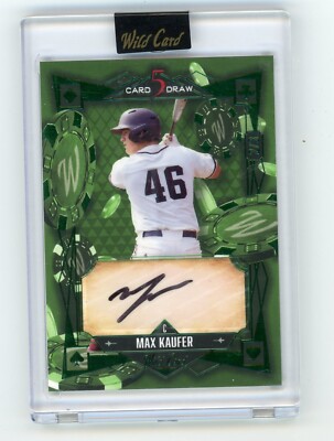 2024 WILD CARD 5 CARD DRAW MAX KAUFER GREEN AUTO /3