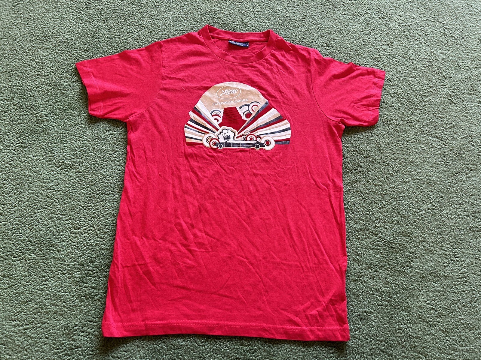 Rare Festival De Cannes Film Sol’s Collection Red Womens Tee T-Shirt Size S