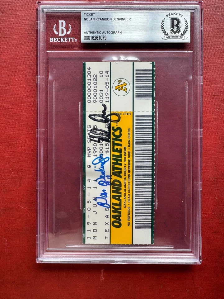 NOLAN RYAN * DAVE STEWART *NO HITTERS* Autographed Scorebook! Read description! - Image 4 of 4