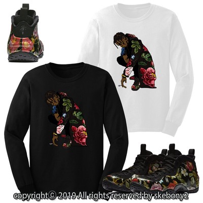 floral foamposites shirt 