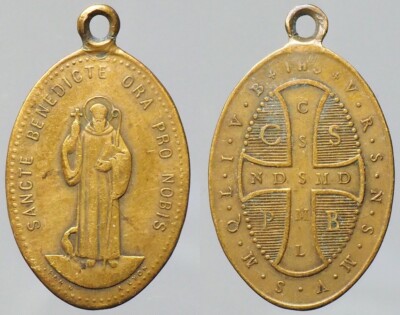 Médaille Religieuse Ancienne - Saint Benoît, Protecteur Du Mal