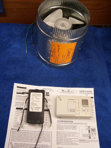 ETM WBS-6 6" Wireless Duct Booster Fan System 240CFM Inc Thermostat & Receiver