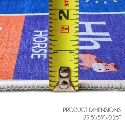 Low Pile Kids Rug for Playroom - Ultra-Thin Non-Slip Kids Area Rug - Washable - 第 83/115 張圖片