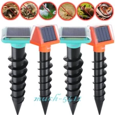 Vole Mole Solar Ultrasonic Animal Repeller Mice Boar Snake Repellent for Farm