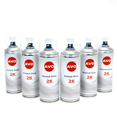 2K Klarlack Spraydose hochglänzend Lackspray Lack Benzinfest 400ml E0002-6