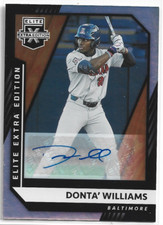 2021 Elite Extra Edition Signatures #106 Donta' Williams Auto - NM