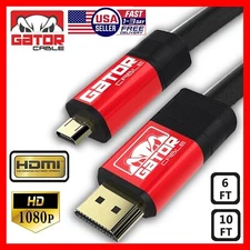 Micro HDMI to HDMI Cable Adapter Converter 4K GoPro HERO 7 6 5 4 3 Camera 60Hz