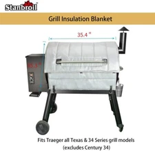  BBQ Grill Thermal Insulation Blanket for All Texas & 34 Series 