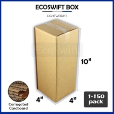 1-150 4x4x10 EcoSwift Cardboard Packing Mailing Shipping Corrugated Box Cartons