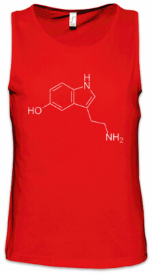 Serotonin Molecule Lifting Herren Tank Top Fun Geek Nerd Molekül Teacher Lehrer