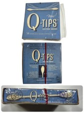 Vintage Q-Tips Cotton Swabs   Sealed Box of 54   1970s   NOS